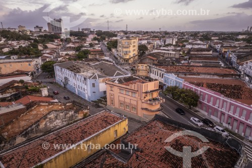 Foto feita com drone de prédios antigos no centro histórico de João Pessoa - João Pessoa - Paraíba (PB) - Brasil