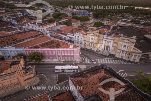 Foto feita com drone de prédios antigos no centro histórico de João Pessoa - João Pessoa - Paraíba (PB) - Brasil