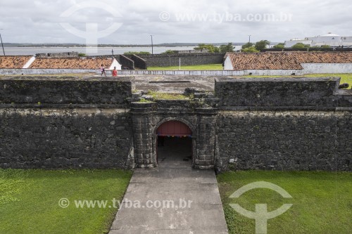 Foto feita com drone do Forte de Santa Catarina do Cabedelo (1585) - também conhecida como Fortaleza de Santa Catarina - Cabedelo - Paraíba (PB) - Brasil