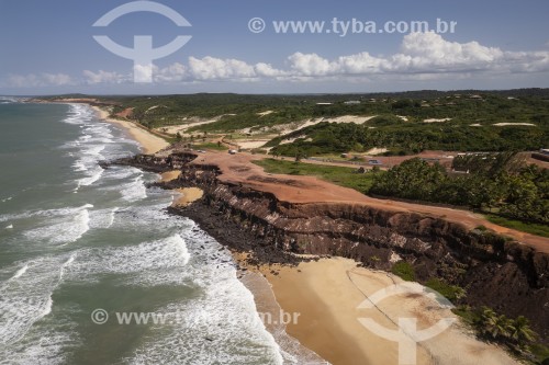 Foto feita com drone da Praia da Cancela e da Praia das Minas - Tibau do Sul - Rio Grande do Norte (RN) - Brasil