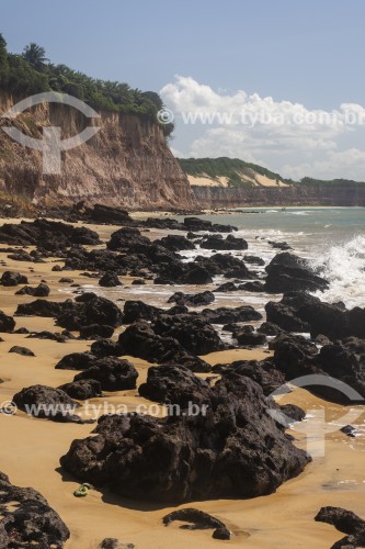 Falésias na Praia da Baía dos Golfinhos  - Tibau do Sul - Rio Grande do Norte (RN) - Brasil