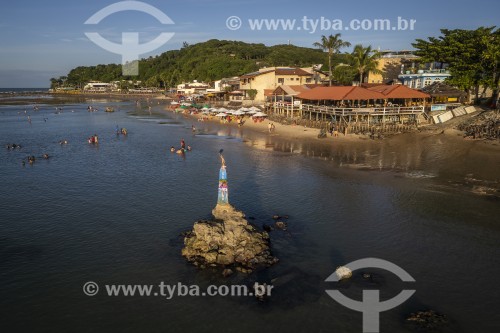 Foto feita com drone da orla e das Praias no Distrito de Pipa - Tibau do Sul - Rio Grande do Norte (RN) - Brasil