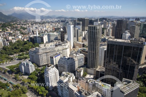 Vista aérea de prédios do centro da cidade do Rio de Janeiro  - Rio de Janeiro - Rio de Janeiro (RJ) - Brasil