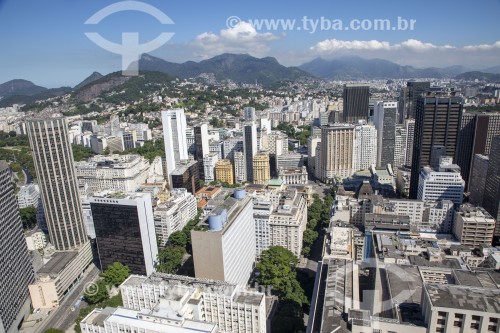 Vista aérea de prédios do centro da cidade do Rio de Janeiro  - Rio de Janeiro - Rio de Janeiro (RJ) - Brasil