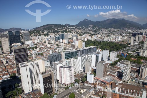 Vista aérea de prédios do centro da cidade do Rio de Janeiro  - Rio de Janeiro - Rio de Janeiro (RJ) - Brasil