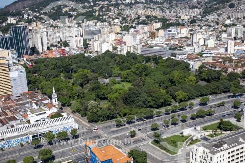 Vista aérea do Campo de Santana (1880) - Rio de Janeiro - Rio de Janeiro (RJ) - Brasil