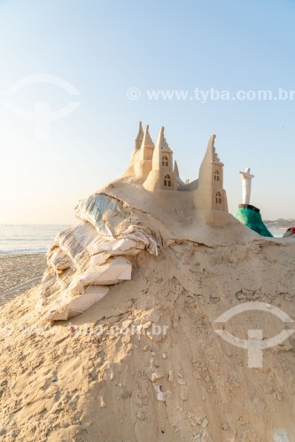 Escultura de areia - Praia de Copacabana - Rio de Janeiro - Rio de Janeiro (RJ) - Brasil