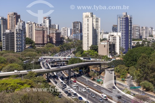 Vista do terraço do Museu de Arte Contemporânea (MAC) para a Avenida 23 de Maio - São Paulo - São Paulo (SP) - Brasil