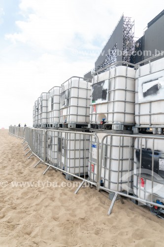 Estrutura para evento de reivellon na areia da Praia de Copacabana - Rio de Janeiro - Rio de Janeiro (RJ) - Brasil