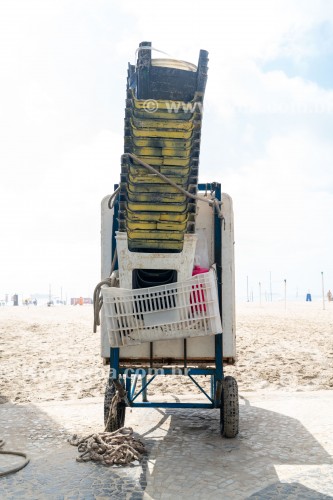 Cadeiras de praia para aluguel - Praia de Copacabana - Rio de Janeiro - Rio de Janeiro (RJ) - Brasil