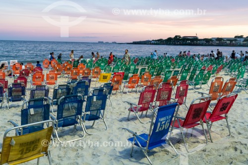 Cadeiras de praia para aluguel - Praia de Copacabana - Rio de Janeiro - Rio de Janeiro (RJ) - Brasil