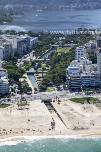 Vista aérea do Jardim de Alah (1938) com a Lagoa Rodrigo de Freitas ao fundo - Rio de Janeiro - Rio de Janeiro (RJ) - Brasil