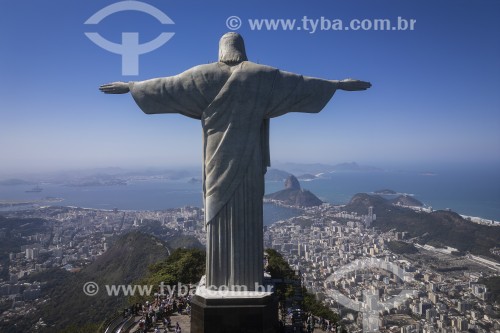 Foto feita com drone do Cristo Redentor - Rio de Janeiro - Rio de Janeiro (RJ) - Brasil