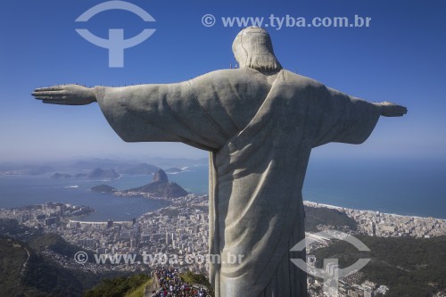 Foto feita com drone do Cristo Redentor - Rio de Janeiro - Rio de Janeiro (RJ) - Brasil