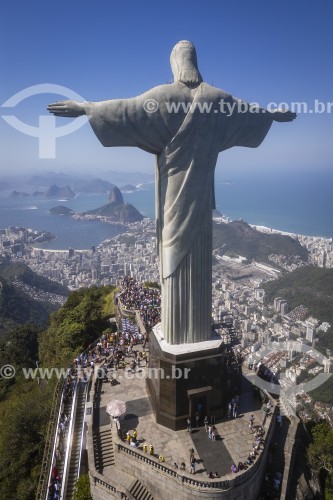 Foto feita com drone do Cristo Redentor - Rio de Janeiro - Rio de Janeiro (RJ) - Brasil