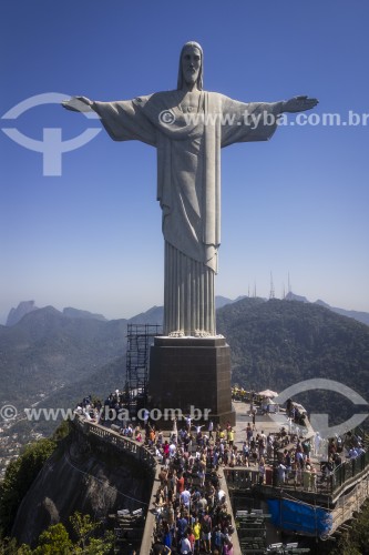 Foto feita com drone do Cristo Redentor - Rio de Janeiro - Rio de Janeiro (RJ) - Brasil