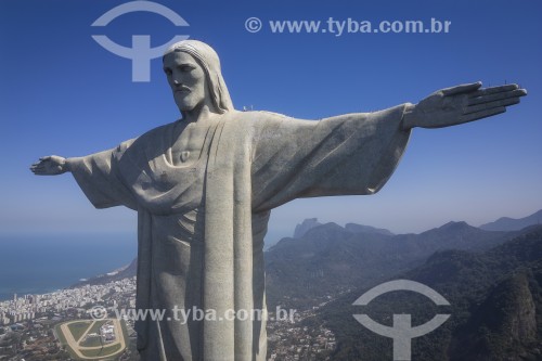 Foto feita com drone do Cristo Redentor - Rio de Janeiro - Rio de Janeiro (RJ) - Brasil