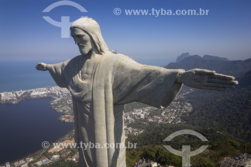 Foto feita com drone do Cristo Redentor - Rio de Janeiro - Rio de Janeiro (RJ) - Brasil