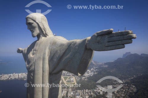 Foto feita com drone do Cristo Redentor - Rio de Janeiro - Rio de Janeiro (RJ) - Brasil