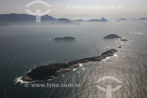 Foto feita com drone do Monumento Natural das Ilhas Cagarras - Rio de Janeiro - Rio de Janeiro (RJ) - Brasil