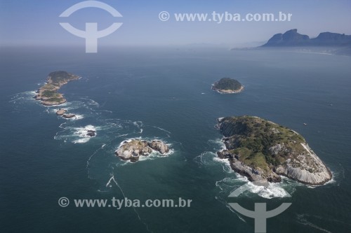 Foto feita com drone do Monumento Natural das Ilhas Cagarras - Rio de Janeiro - Rio de Janeiro (RJ) - Brasil