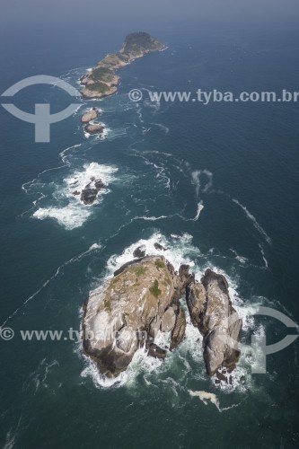 Foto feita com drone do Monumento Natural das Ilhas Cagarras - Rio de Janeiro - Rio de Janeiro (RJ) - Brasil