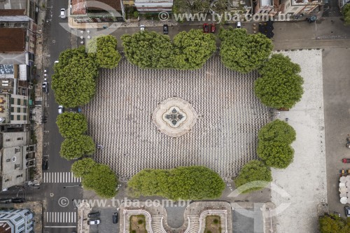 Foto feita com drone do Largo de São Sebastião com o Monumento à Abertura dos Portos às Nações Amigas (1900) - Manaus - Amazonas (AM) - Brasil