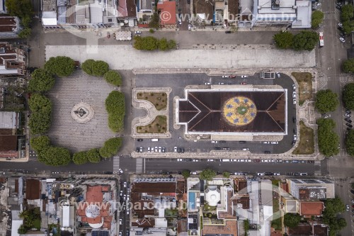 Foto feita com drone do Teatro Amazonas (1896) - Manaus - Amazonas (AM) - Brasil