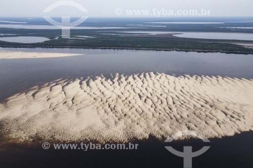 Foto feita com drone de ilhas fluviais - Parque Nacional de Anavilhanas  - Manaus - Amazonas (AM) - Brasil