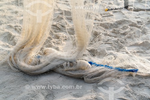 Rede de pesca - Colônia de pescadores Z-13 - no Posto 6 da Praia de Copacabana - Rio de Janeiro - Rio de Janeiro (RJ) - Brasil