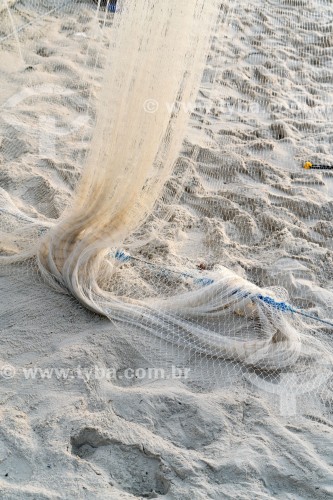 Rede de pesca - Colônia de pescadores Z-13 - no Posto 6 da Praia de Copacabana - Rio de Janeiro - Rio de Janeiro (RJ) - Brasil