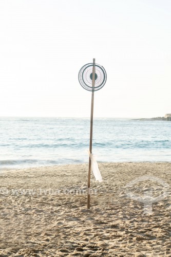 Moldura de ventilador em poste na Praia de Copacabana - Rio de Janeiro - Rio de Janeiro (RJ) - Brasil