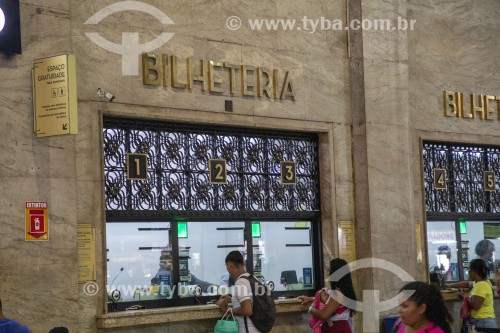 Detalhe da arquitetura da Estação Ferroviária Central do Brasil - Rio de Janeiro - Rio de Janeiro (RJ) - Brasil