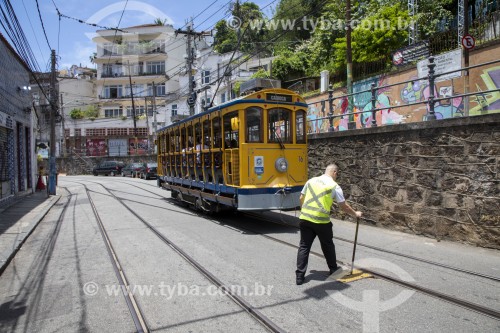 Bonde de Santa Teresa no Largo dos Guimarães  - Rio de Janeiro - Rio de Janeiro (RJ) - Brasil