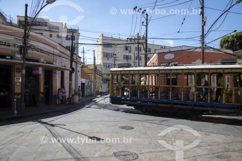 Bonde de Santa Teresa na Rua Áurea - Rio de Janeiro - Rio de Janeiro (RJ) - Brasil