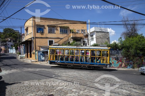 Bonde de Santa Teresa na Rua Áurea - Rio de Janeiro - Rio de Janeiro (RJ) - Brasil
