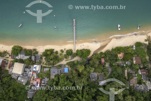 Foto feita com drone de píer na orla da Praia Grande de Palmas  - Angra dos Reis - Rio de Janeiro (RJ) - Brasil