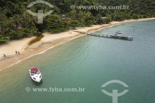 Foto feita com drone de píer na orla da Praia Grande de Palmas  - Angra dos Reis - Rio de Janeiro (RJ) - Brasil