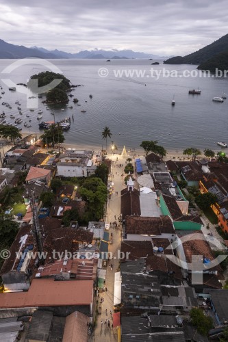 Foto feita com drone da Vila do Abraão - Angra dos Reis - Rio de Janeiro (RJ) - Brasil