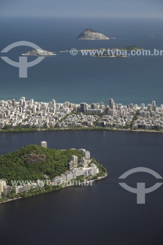 Vista da Lagoa Rodrigo de Freitas a partir do mirante do Cristo Redentor - Rio de Janeiro - Rio de Janeiro (RJ) - Brasil