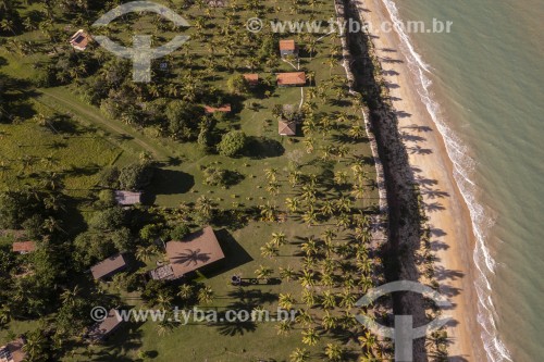 Foto feita com drone da Praia da Barra do Cahy - Prado - Bahia (BA) - Brasil