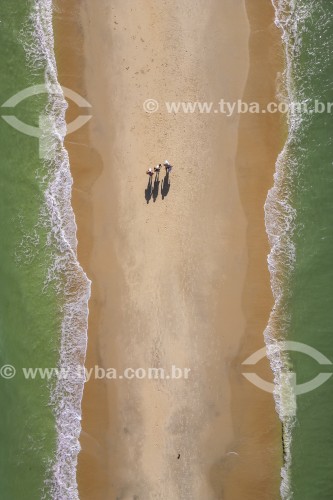 Foto feita com drone de grande banco de areia  da Ponta do Corumbau - Prado - Bahia (BA) - Brasil