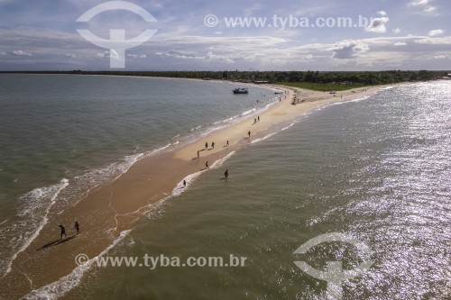 Foto feita com drone de grande banco de areia  da Ponta do Corumbau - Prado - Bahia (BA) - Brasil