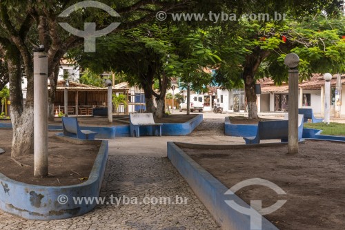 Praça central na vila de Cumuruxatiba - Prado - Bahia (BA) - Brasil