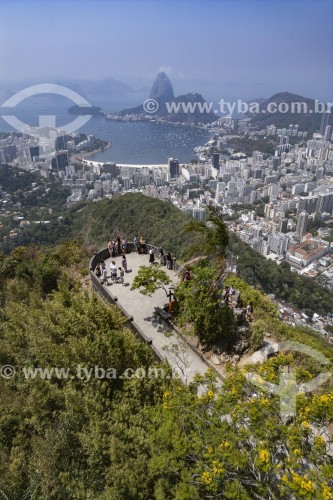 Foto feita com drone da Enseada de Botafogo com o Pão de Açúcar durante o amanhecer - Rio de Janeiro - Rio de Janeiro (RJ) - Brasil