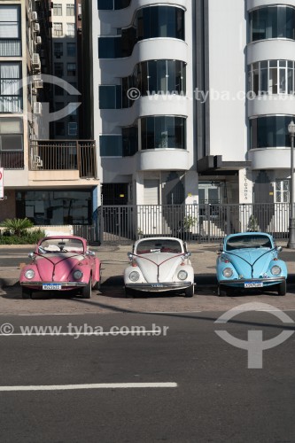 Fusca (Volkswagen) conversível na avenida Atlântica - Rio de Janeiro - Rio de Janeiro (RJ) - Brasil