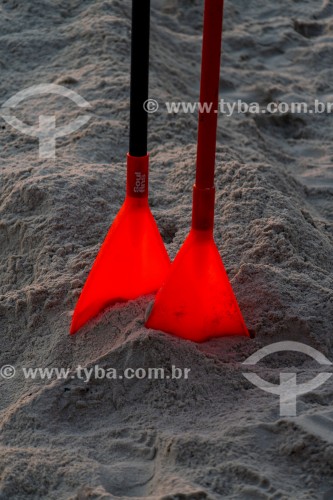 Remos para aluguel na areia da Praia de Copacabana - Rio de Janeiro - Rio de Janeiro (RJ) - Brasil