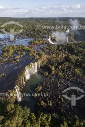 Foto feita com drone das Cataratas do Iguaçu no Parque Nacional do Iguaçu  - Puerto Iguazú - Província de Misiones - Argentina