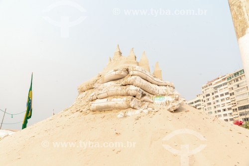 Escultura de areia - Praia de Copacabana - Rio de Janeiro - Rio de Janeiro (RJ) - Brasil