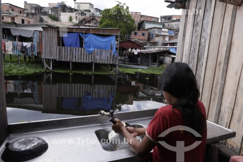 Casas de palafita - Manaus - Amazonas (AM) - Brasil